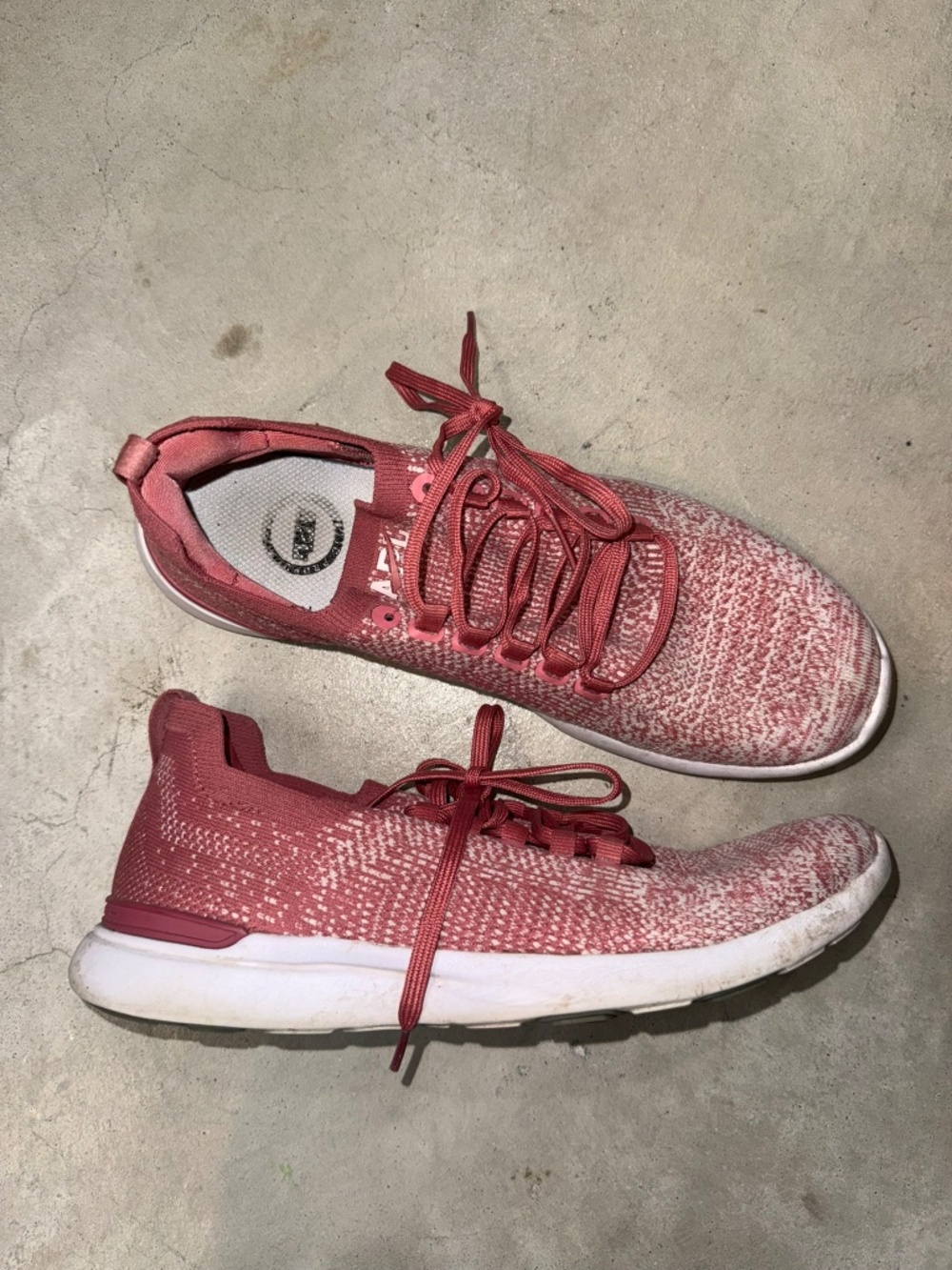 APL Womens 9.5 Pink White Low Top Workout Sneakers Shoes GSBox